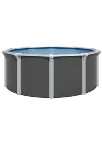 Rundpool KWAD "Green line Evolution", blau (anthrazit, innenfarbe: blau), H:132cm &Oslash;:550cm, Schwimmbecken, Rundpool, 5,5x1,32 Design Folie in blau, sand oder grau erh&auml;ltlich