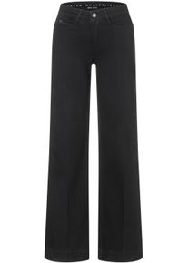 Weite Jeans MAC "DREAM WIDE", Damen, Gr. 32, L&auml;nge 34, schwarz, schwarz, Denim/Jeans, Obermaterial: 75% Baumwolle, 12% Modal, 9% Polyester, 4% Elasthan, figurumspielend kn&ouml;chellang, Jeans Weite Jeans, mit weitem Bein-Stretch