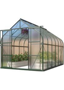 Gew&auml;chshaus Vitavia "Dione 9900", gr&uuml;n (smaragdgr&uuml;n), B:263,5cm H:254,5cm T:383cm, Gew&auml;chsh&auml;user, Gew&auml;chshaus, Alu-Profile, Fundamentrahmen, 4 mm Hohlkammerplatten