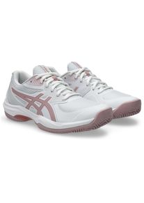 Tennisschuh asics "GAME FF CLAY", Damen, Gr. 43,5, wei&szlig;, morganite, Textil, Schuhe Tennisschuh, Sandplatzschuhe f&uuml;r Aschepl&auml;tze