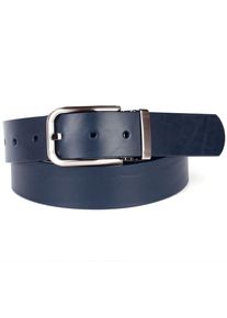 Lederg&uuml;rtel Anthoni Crown, Herren, Gr. 120, blau, Leder, unifarben, G&uuml;rtel Lederg&uuml;rtel, 3,5 cm breiter Volllederg&uuml;rtel