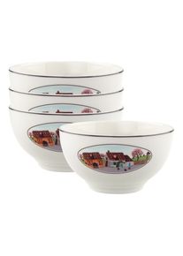 Villeroy & Boch Schale VILLEROY & BOCH "Bols Design Naif 650 ml 4er Set bunt", bunt, Sch&uuml;sseln, Schale