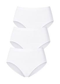 Taillenslip Mey "Best of", Damen, Gr. 50, 3 Stk., wei&szlig; (3x wei&szlig;), Single Jersey, Obermaterial: 97% Baumwolle, 3% Elasthan, unifarben, Unterhosen Taillenslip, mit hoher Leibh&ouml;he f&uuml;r eine bequeme Passform