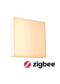 LED Au&szlig;en-Wandleuchte Paulmann "Azalena IP44 250x97mm 8,5W 700lm 230V Kunststoff, Aluminium", wei&szlig;, B:25cm H:25cm T:9,7cm, Leuchten, LED Au&szlig;en-Wandleuchte, Smart Home Zigbee 3.0 Bewegungsmelder mit Hochfrequenz-Sensor
