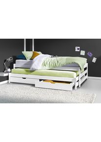 Funktionsbett OTTO HOME "TORGNY " mit 2 Schubladen", wei&szlig;, B:97cm H:50cm L:205cm, Daybetten, Funktionsbett, mit zwei Schlafpl&auml;tzen, aus massiver Kiefer, FSC-zertifiziert