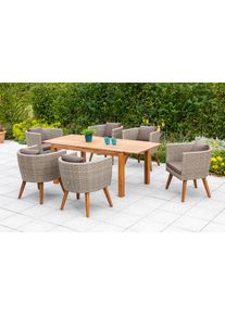 Garten-Essgruppe Merxx "Imperia", beige, Obermaterial: 100% Polyester. F&uuml;llung: 100% Polyurethan, Sitzm&ouml;bel-Sets, Garten-Essgruppe