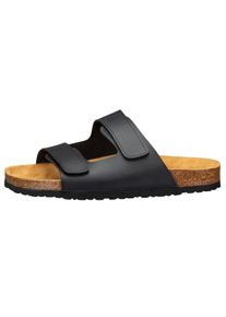 Pantolette Lico "Pantolette Bioline Velcro", Herren, Gr. 36, schwarz, Synthetik, Schuhe Pantolette