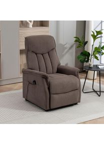 TV-Sessel Duo Collection "Aurora XXL bis 150 kg belastbar, mit elektrischer Aufstehhilfe", braun (dunkelbraun), B:79cm H:114cm T:98cm, Luxus-Microfaser (90% Polyester, 10% Nylon), Sessel, TV-Sessel, Relaxfunktion und Taschenfederkern mit Stahlwellenunterfederung