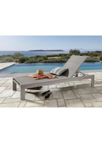 Gartenliege Destiny "AMALFI", grau (taupe), Gartenliegen, Gartenliege, Aluminium, Textilene