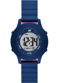 Chronograph Skechers "ROSENCRANS", blau (blau, pink), Armbanduhren, Jungen, Chronograph, Quarzuhr, Armbanduhr, Kinder, Jugendliche, digital, Silikonarmband