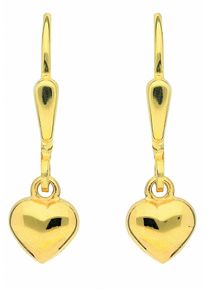 Adelia&acute;s Paar Ohrh&auml;nger ADELIA&acute;S "333 Gold Ohrringe Ohrh&auml;nger Herz", gold, Ohrringe, Damen, Gelbgold 333, Paar Ohrh&auml;nger