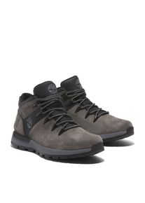 Schn&uuml;rboots Timberland "SPRINT TREKKER MID LACE UP WATERPROOF SNEAKER", Herren, Gr. 46, grau (medium grau nubuck), Leder, Synthetik, Schuhe Schn&uuml;rboots, Winterstiefel, Schn&uuml;rstiefel, Winterschuhe, wasserdicht
