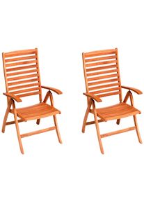 Gartenstuhl Merxx "La Plata", rot (rotbraun), B:60cm H:112cm T:67cm, Holz teilmassiv, St&uuml;hle, Gartenstuhl, 2er Set, Eukalyptusholz, klappbar, verstellbar