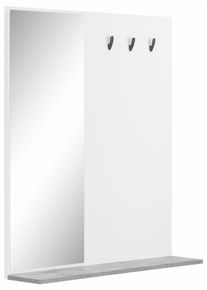 Spiegel PAROLI "Akron", grau (wei&szlig;, betonfarben), B:95cm H:95cm T:16cm, Glas, Spiegel, Spiegel