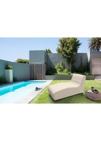 Relaxliege DOMO collection "Soleil, pflegeleichter und wetterfester Bezug", grau (taupe), B:73cm H:80cm T:169cm, 100% solution dyed Acryl, Sofas, Relaxliege, Outdoor, besonderes Design und Formgebung, individuell erweiterbar