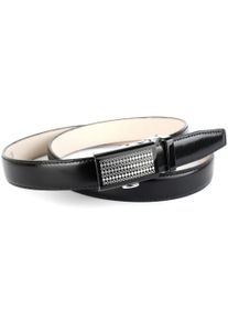 Lederg&uuml;rtel Anthoni Crown, Damen, Gr. 105, schwarz, Leder, unifarben, G&uuml;rtel Lederg&uuml;rtel, Schmaler Business-Lederg&uuml;rtel