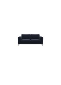 2-Sitzer FLEXLUX "Fiore, super Sitzkomfort durch Kaltschaum im Sitz", blau (royal blau), B:164cm H:85cm T:92cm, 100% Polyester, Sofas, 2-Sitzer, breite Armlehnen, F&uuml;&szlig;e Alu
