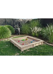 Sandkasten Konifera, beige (natur), Sandk&auml;sten, Kinder, B/H/L: 150cm x 24cm x 150cm, Holzwerkstoff, Sandkasten, BxLxH: 150x150x24 cm, B:150cm H:24cm L:150cm