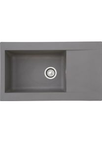 Einbausp&uuml;le respekta, grau, B:86cm H:20cm T:50cm, Verbundwerkstoff, K&uuml;chensp&uuml;len, Einbausp&uuml;le