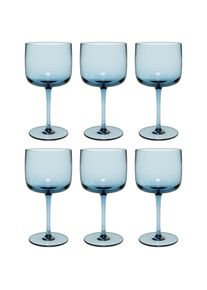 Weinglas "Weingl&auml;ser Like Glass 270 ml 6er Set", blau (ice), 6 tlg., Glas, LIKE. BY VILLEROY & BOCH, Trinkgef&auml;&szlig;e, Weinglas