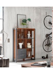 Highboard Home Affaire "Detroit", grau (braun, schieferfarben), B:90cm H:140cm T:35cm, Sideboards, Highboard, H&ouml;he ca. 140 cm