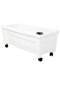 Spalier KHW, wei&szlig;, B:79cm H:134cm T:35cm, Kunststoff, Rankhilfen, Spalier, Pflanzkasten auf Rollen mit Bew&auml;sserungssystem, BxTxH: 79x35x134 cm