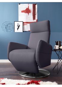 Sit & More TV-Sessel SIT & MORE "Kobra", grau (anthrazit), B:71cm H:110cm T:82cm, Luxus-Microfaser (90% Polyester, 10% Polyamid);Flachgewebe (100% Polyester);Struktur (100% Polyester), Sessel, TV-Sessel