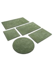 Badematte WECON HOME BASICS "Erik", gr&uuml;n, H:20mm, Baumwolle, Badematten, Badematte, waschbar, rutschfest, sehr weich, strapazierf&auml;hig, pflegeleicht