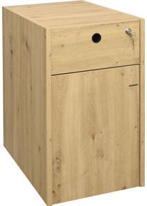 M&auml;usbacher Unterschrank M&Auml;USBACHER "Big System Office", braun (asteiche), B:41cm H:72cm T:70cm, Schr&auml;nke, Unterschrank, Breite 41 cm