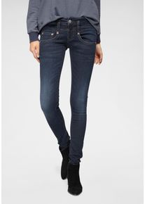 Slim-fit-Jeans Herrlicher "Pitch Slim Denim", Damen, Gr. 26, L&auml;nge 30, dull, Denim/Jeans, Obermaterial: 78% Baumwolle, 19% Polyester, 3% Elasthan, slim fit lang, Jeans Slim-fit-Jeans, aus Stretch-Denim