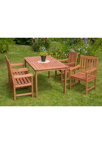 Garten-Essgruppe Merxx "Santos", beige (natur), Sitzm&ouml;bel-Sets, Garten-Essgruppe