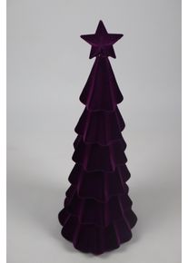 Weihnachtsfigur AM Design "Tannenbaum mit samtweichem Flock", lila, B:25cm H:76cm T:25cm, Kunststoff, Dekofiguren, Weihnachtsfigur, aus Kunststoff, H&ouml;he 76 cm, in verschiedenen Farben