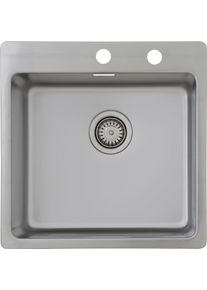 Einbausp&uuml;le respekta, silber, B:50cm H:50cm T:22,5cm, Edelstahl, K&uuml;chensp&uuml;len, Einbausp&uuml;le