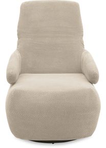 Sessel DOMO collection "700015 mit R&uuml;ckenverstellung und Drehfunktion", beige, B:68cm H:67cm T:88cm, 100% Polyester, Sessel, Sessel, wahlweise auch mit Wippfunktion, Drehsessel