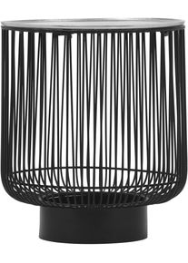 Beistelltisch Mirrors and More "PATTY", schwarz (silberfarben 3), H:46cm, Tische, Beistelltisch