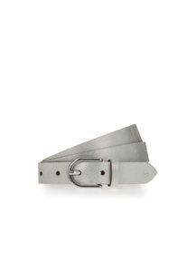 Lederg&uuml;rtel Tamaris, Damen, Gr. 85, silber (wei&szlig;, silber), Rindsleder, G&uuml;rtel Lederg&uuml;rtel, Metallic-Schimmer