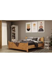 Massivholzbett OTTO HOME "Mila, hohe Belastbarkeit Jugendbett, FSC zertifiziertes Massivholz", beige (natur), B:180cm H:86cm L:212cm, Betten, Massivholzbett, aus massiver Kiefer, inklusive Lattenrost
