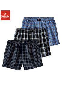 H.I.S. Boxer H.I.S "Boxershorts f&uuml;r Jungen", Jungen, Gr. 164, 3 Stk., bunt, Webqualit&auml;t, Obermaterial: 100% Baumwolle, kariert, weit, Unterhosen Boxer, in verschiedenen coolen Karos