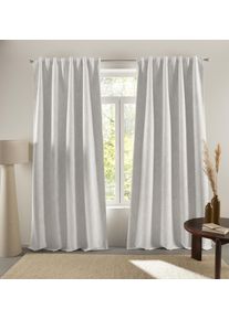 Verdunkelungsvorhang "Marusha" Gr. 2, beige (creme), B:135cm H:175cm, Polyester, Polyester, LeGer Home by Lena Gercke, Gardinen, Verdunkelungsvorhang, Verdunkelnder Vorhang, blickdicht, Leinenoptik, robuste Haptik, Thermo, Topseller