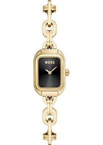 Quarzuhr BOSS "HAILEY", gold (goldfarben, schwarz, schwarz), Armbanduhren, Damen, goldfarben, Quarzuhr, Damenuhr, Armbanduhr, analog, Edelstahlarmband