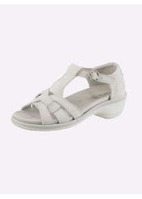 Sandalette Classic Basics, Damen, Gr. 38, wei&szlig; (ecru), Nubukleder, Schuhe Sandalette