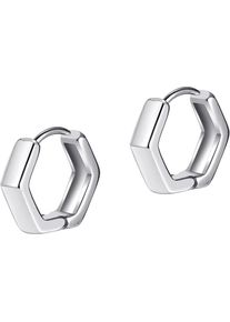 Paar Creolen Firetti "Schmuck Geschenk Edelstahl Ohrschmuck Ohrringe Classic", silber (edelstahlfarben), Ohrringe, Damen, Edelstahl, Paar Creolen