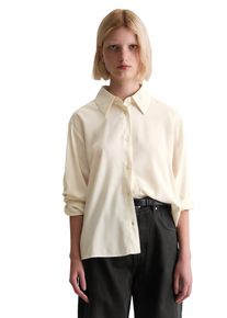 Marc O'Polo Langarmbluse MARC O'POLO DENIM "relaxed fit aus LENZING&trade; ECOVERO&trade;", Damen, Gr. M, wei&szlig; blush, Web, Obermaterial: 100% Viskose, unifarben, relaxed fit normal, 1-Knopf-Manschette, Blusen Langarmbluse