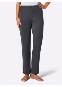 Schlupfhose feel good, Damen, Gr. 24/25, Kurzgr&ouml;&szlig;en, grau (graphit), 70% Polyester, 30% Viskose, unifarben, Hosen Schlupfhose