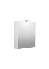 Spiegelschrank Welltime "Urban", wei&szlig;, B:58,2cm H:65cm T:12cm, FSC-zertifizierter Holzwerkstoff, Schr&auml;nke, Spiegelschrank, T&uuml;ren mit Soft-Close-Funktion, mit 2 Glaseinlegeb&ouml;den