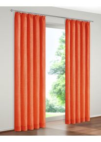 Vorhang WIRTH "Warnow" Gr. 17, orange (terra), B:172cm H:225cm, Chenille, Polyacryl, Gardinen, Vorhang, 270 g/m2