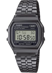 Chronograph CASIO VINTAGE, schwarz (schwarz, schwarz), Armbanduhren, Damen, schwarz, Chronograph, Quarzuhr, Armbanduhr, Damenuhr, Herrenuhr, Digitaluhr,Edelstahlarmband