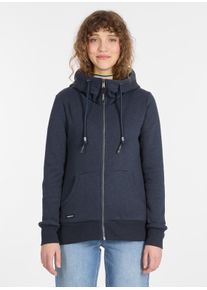 Kapuzensweatjacke Ragwear "NESKIA ZIP", Damen, Gr. S, blau (navy), Sweatware, Obermaterial: 70% Baumwolle, 30% Polyester, unifarben, normal, Rundhals, Sweatjacken Kapuzensweatjacke