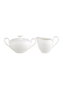 Villeroy & Boch Milch- und Zuckerset VILLEROY & BOCH "Milch- und Zucker-Set Anmut Platinum No.1 2er Set wei&szlig;", wei&szlig;, Porzellan, Geschirr-Sets, Milch- und Zuckerset