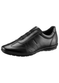 Slipper Geox "UOMO SYMBOL", Herren, Gr. 42, schwarz, Leder, Textil, Schuhe Slipper, Business Schuh, Sneaker in eleganter Form